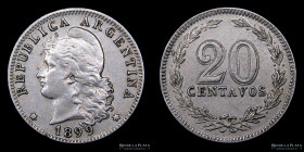 Argentina. 20 Centavos 1899. CJ 55