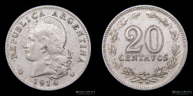 Argentina. 20 Centavos 1914. CJ 65