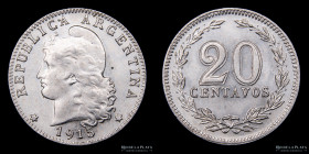 Argentina. 20 Centavos 1915. CJ 66