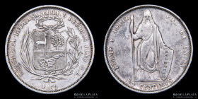 Peru. 50 Centavos 1858 MB. KM178