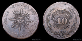 Uruguay. 40 Centesimos 1844. KM3
