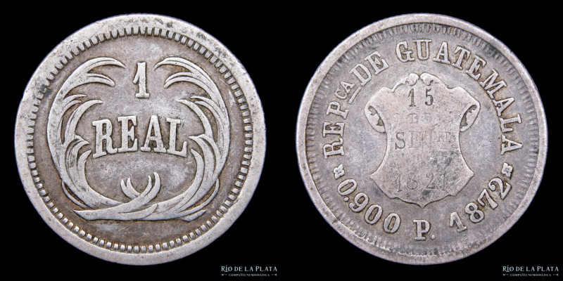 Guatemala. 1 Real 1872 P. AG.900; 24mm; 6.24g. KM149 (VF)

Estimate: USD 40 - ...