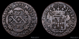 Angola Portuguesa. Pedro II. 20 Reis 1698. KM1