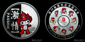 China. Beijing 2008 Olympics. Medalla Mascota Passion