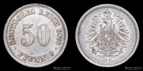 Alemania. 50 Pfennig 1876 A. KM6