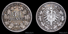 Alemania. 50 Pfennig 1877 G. KM8