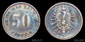 Alemania. 50 Pfennig 1877 F. KM6