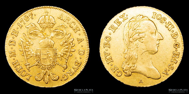 Austria. Imperio Austro-Húngaro. Joseph II (1780-1790) 1 Ducado 1787. Oro (AU.98...