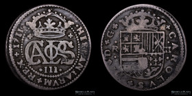España. Carlos III. Pretendiente. 2 Reales 1711 KMPT6