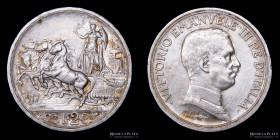 Italia. V. Emanuele III. 2 Lira 1917. KM55