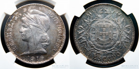 Portugal. 1 Escudo 1916. MS61. KM564