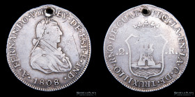 Guatemala. Fernando VII. 2 Reales 1808. Medalla de Proclama. Trujillo