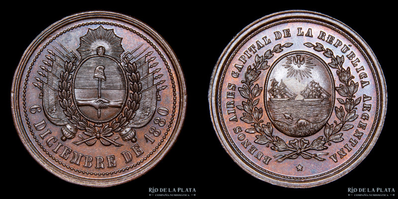 Argentina. 1880. Buenos Aires Capital Nacional. Grabador: Rosario Grande. CU; 34...