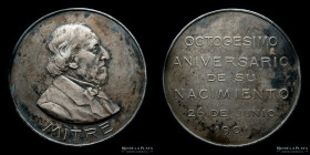 Argentina. 1901. Bartolome Mitre. 80 años
