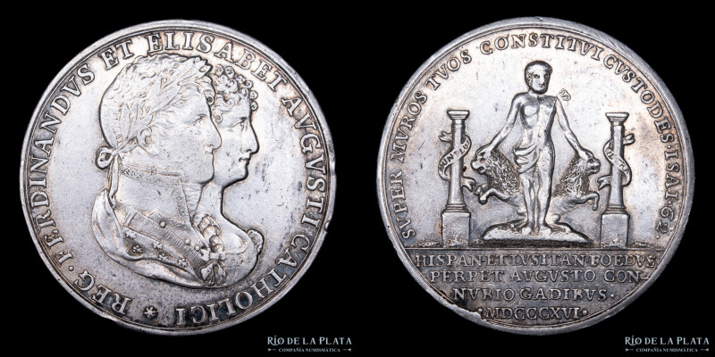 España. Fernando VII. 1816. Proclama del casamiento de Fernando VII y Maria Isab...