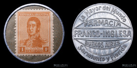 Argentina. Ficha. Valor 1. Farmacia Franco Inglesa. Buenos Aires