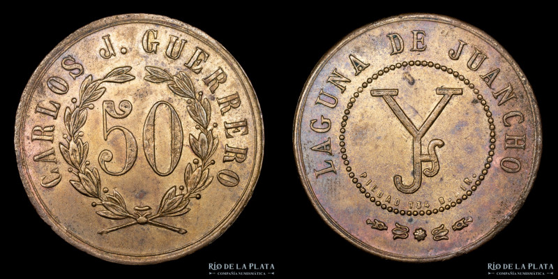 Argentina. Ficha. Valor 50. Laguna de Juancho (Daireaux, Buenos Aires) Carlos J....