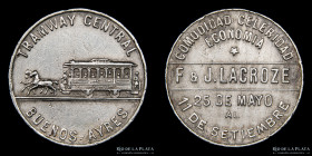 Argentina. Ficha. Tramway. Central. F & J Lacroze