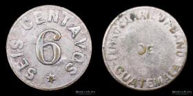 Guatemala. Ficha Ferrocarril Urbano. 6 Centavos