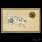 Postal numismatica, decada `20. Argentino de oro y billete
