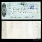 Argentina. Azul (Buenos Aires) Cheque 1880