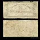 Argentina. Buenos Aires. 10 Pesos Moneda Corriente 1858. Ps431