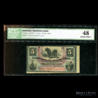 Argentina. Buenos Aires. 5 Pesos Moneda Corriente 1869. Ps483 Certificado