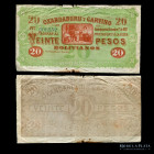 Argentina. Entre Rios. 20 Pesos Boliviano 1867 Remainder. Ps1777r