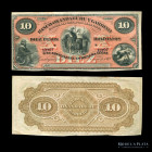 Argentina. Entre Rios. 10 Pesos Boliviano 1869 Remainder. Ps1784r