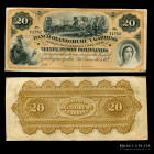 Argentina. Entre Rios. 20 Pesos Boliviano 1869 Remainder. Ps1785r