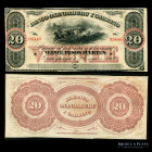 Argentina. Entre Rios. 20 Pesos Boliviano 1869 Remainder. Ps1794r