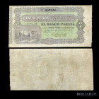 Argentina. Entre Rios. 5 Pesos Boliviano 1868. Ps1817