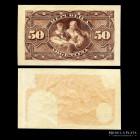 Argentina. Caja Conversion.  Prueba Reverso 50 Centavos 1891