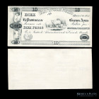 Argentina. Buenos Aires 10 Pesos 1844. Reimpresion oficial