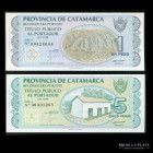 Argentina. Bono Catamarca. 1 y 5 Pesos