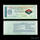 Argentina. Bono San Juan. 5 Pesos 1995 CREFI