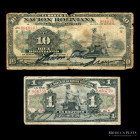 Bolivia. 1 y 10 Bolivianos 1911. P102 y P107
