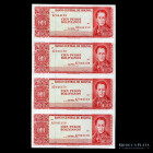 Bolivia. Plancha (4) de 100 Bolivianos 1962. P163r