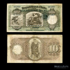 Chile. 10 Pesos Provisional 1925. P74