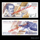 Ecuador. Specimen 5.000 Sucres 1999. P128s2