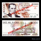 Ecuador. Specimen 10.000 Sucres 1999. NiP