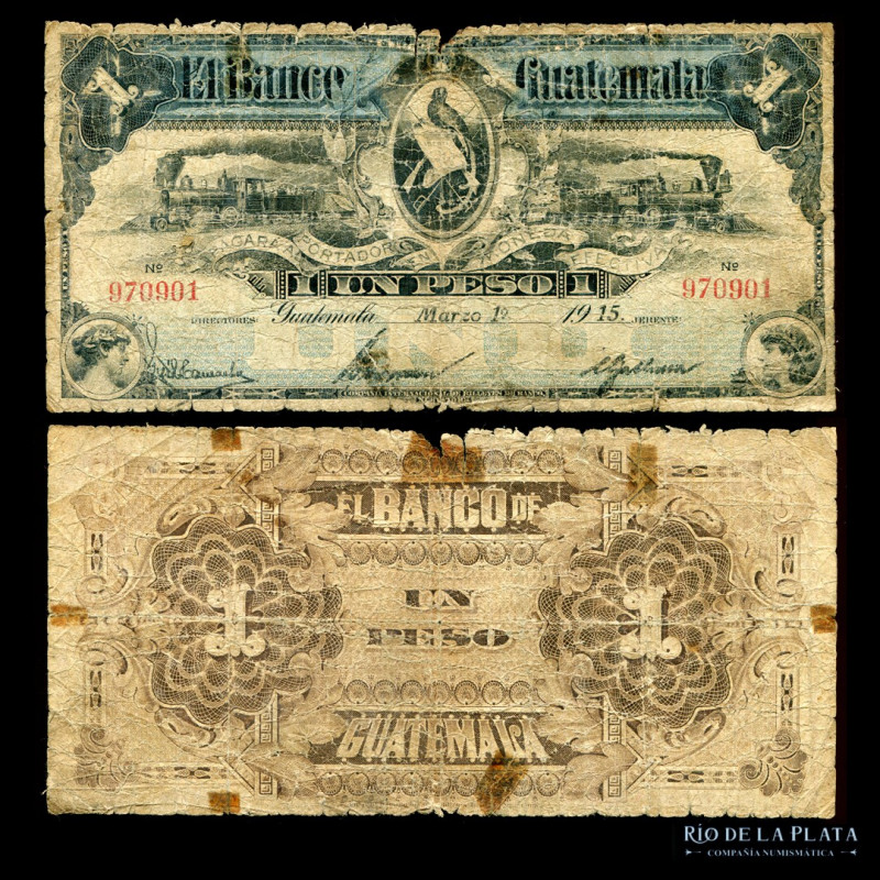 Guatemala. Banco Guatemala. 1 Peso 1915. Ps141 (G)

Estimate: USD 15 - 30