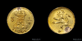 Bolivia. 1/4 Escudo. Cuartillo oro de fantasia