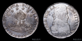 Bolivia. 8 Soles 1831 JL . KM97