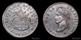 Bolivia. 8 Soles 1852 FM . KM112.1