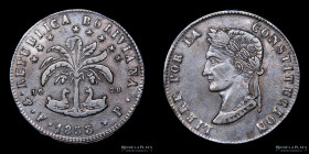 Bolivia. 8 Soles 1853 FP . KM112.1