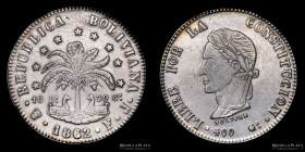 Bolivia. 8 Soles 1862 FJ. KM138.6