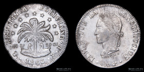 Bolivia. 8 Soles 1863/2 FJ. KM138.6
