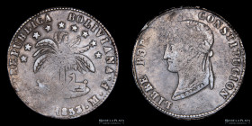 Bolivia. 4 Soles 1853 MF O/R Inedita. KM123.2