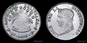 Bolivia. 4 Soles 1858 FJ. KM123.2